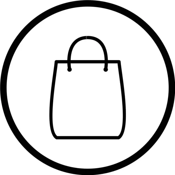 ショッピングバッグアイコンベクトルイラスト — ストックベクタ