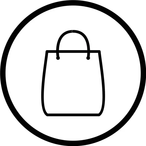 Icono Bolsa Compras Vector Ilustración — Vector de stock