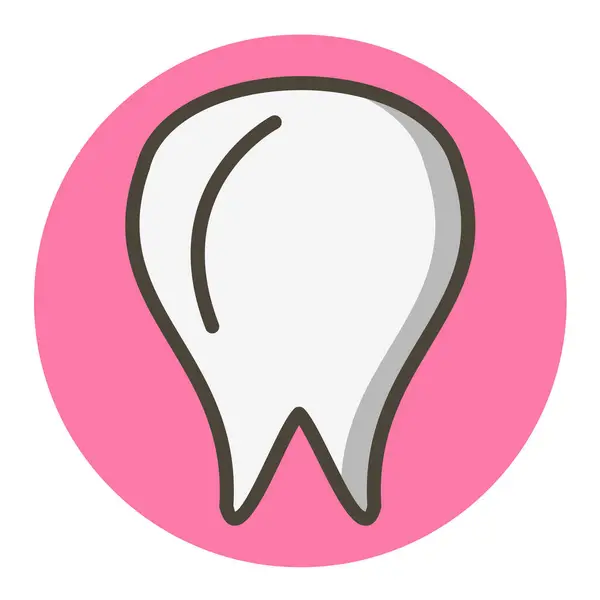 Icono Del Diente Símbolo Cuidado Dental Ilustración Vectorial — Archivo Imágenes Vectoriales