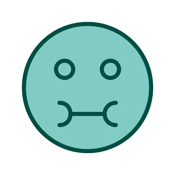 Emoji Enfermo Icono Estilo Moda Aislado Fondo — Vector de stock