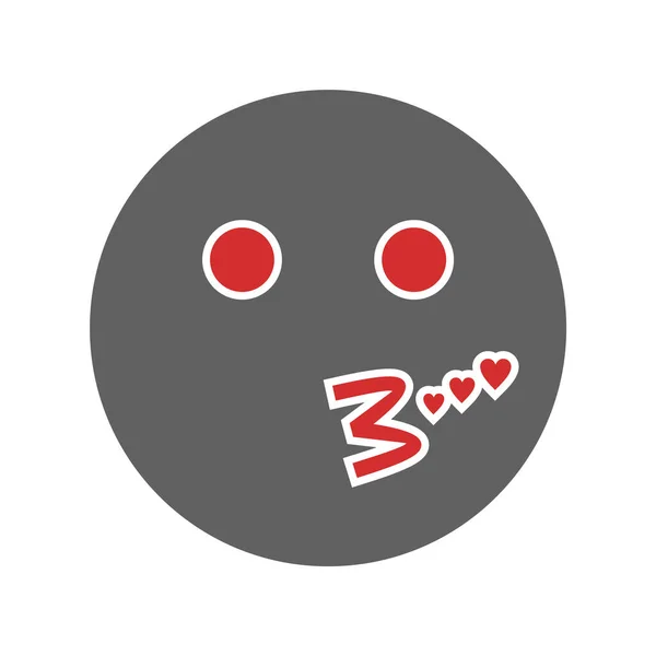 Beso Emoji Icono Estilo Moda Aislado Fondo — Vector de stock