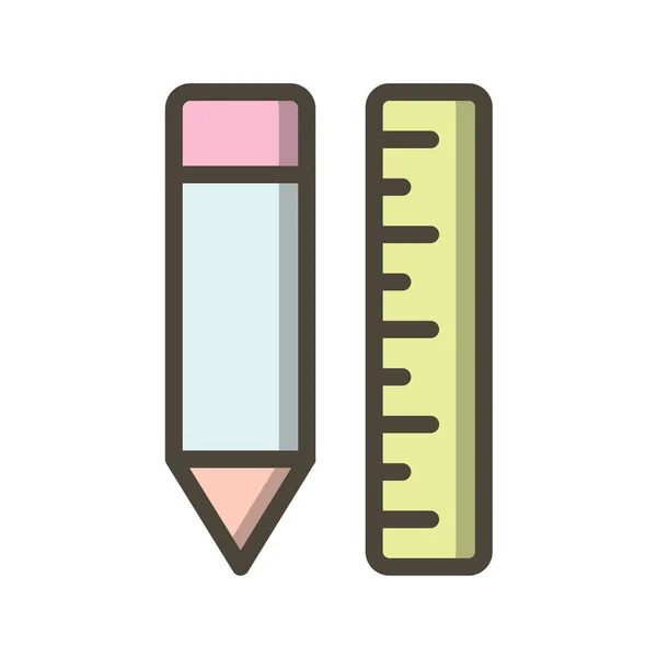 Bleistift Symbol Vektor Illustration — Stockvektor