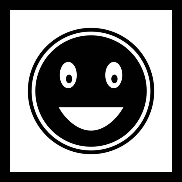 Nevető Emoji Ikon Divatos Stílusban Elszigetelt Háttér — Stock Vector