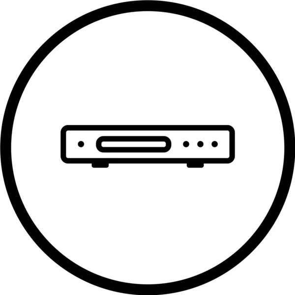 Dvd Player Vektorillustration Einfaches Symbol — Stockvektor