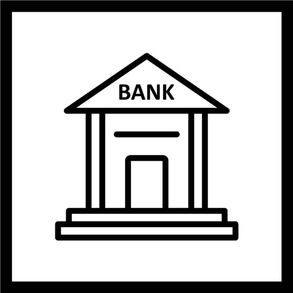 Ilustración Vectorial Del Banco Del Dinero — Vector de stock