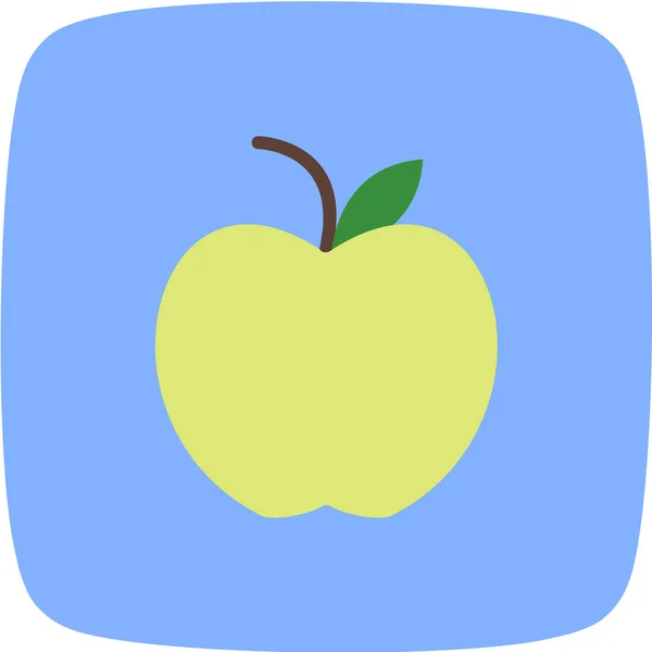 Εικονίδιο Διανύσματος Μήλου Λευκό Φόντο — Διανυσματικό Αρχείο