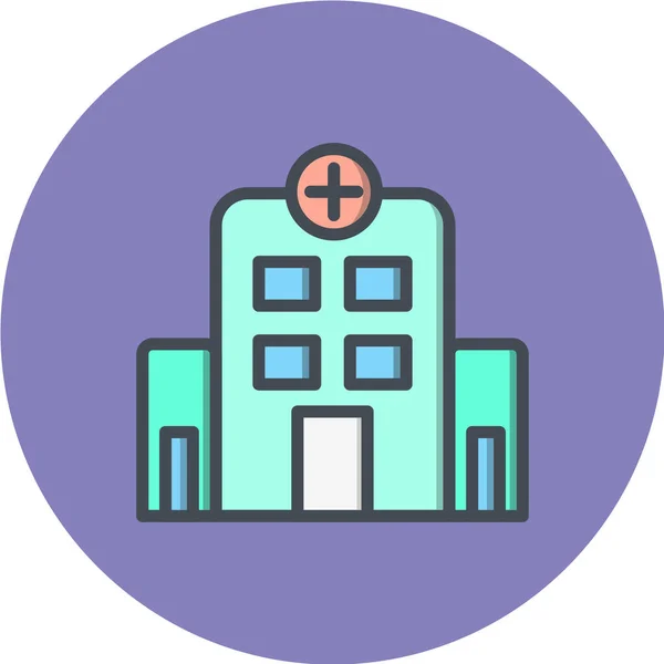 Croce Dell Ospedale Icona Medica Illustrazione Vettoriale — Vettoriale Stock