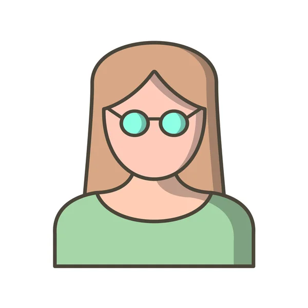 Mulher Avatar Personagem Ícone Vetor Ilustração Design — Vetor de Stock
