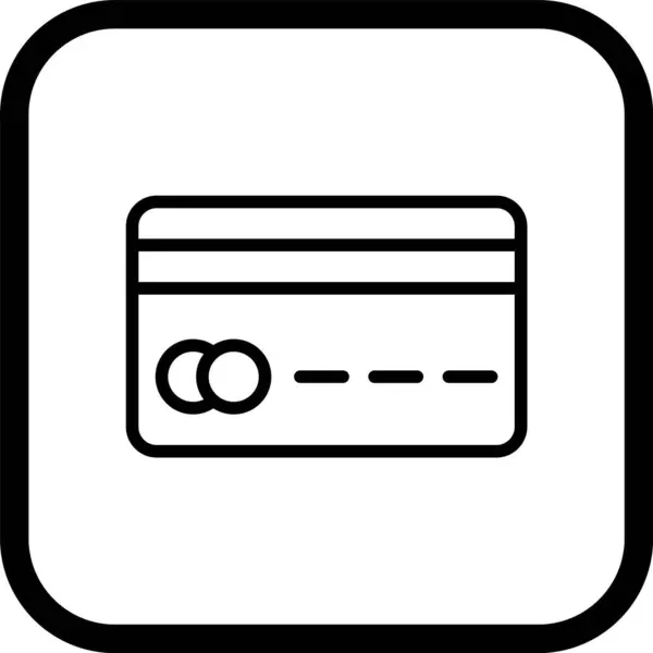 Creditcard Pictogram Trendy Stijl Geïsoleerde Achtergrond — Stockvector