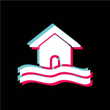 Ev ikonu. vektör illüstrasyonu