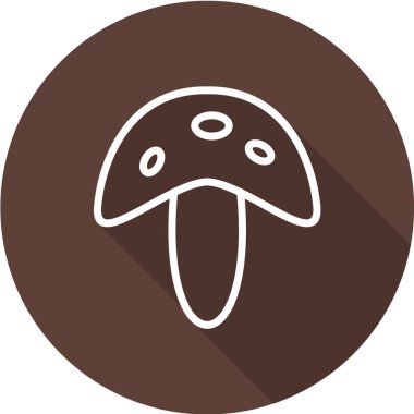 Beyaz arkaplanda siyah tarzda izole edilmiş mantar ikonu. mantar sembolü vektör illüstrasyonu