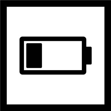 Pil şarj ikonu. düz vektör illüstrasyonu 