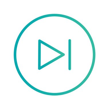 Multimedya düz simgesi beyaz arkaplanda izole edildi