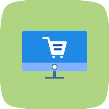 Alışveriş arabası vektör simgesi
