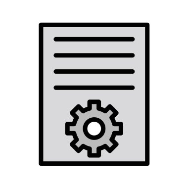 belge simgesi vektör illüstrasyonu