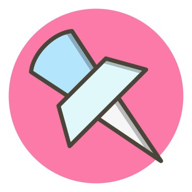 Moda Biçimli Pin Simgesi İzole Arkaplan 