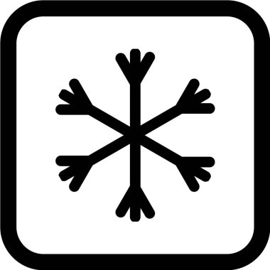 kar Tanesi simgesi vektör çizimi