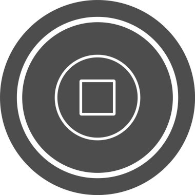 Moda Biçimli Ayırılmış Arkaplanda Simgeyi Durdur