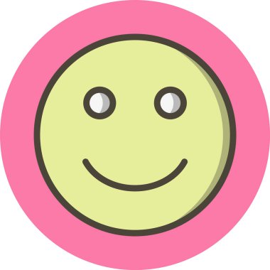  Moda Biçimli Mutlu Emoji Simgesi İzole Arkaplan