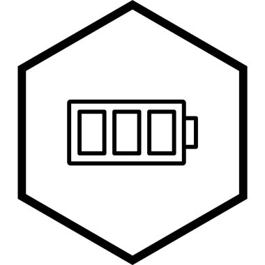 Tam Batarya Simgesi Moda Tarzı İzole Arkaplan