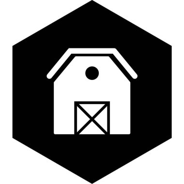 Moda Biçimli Ahır Simgesi İzole Arkaplan