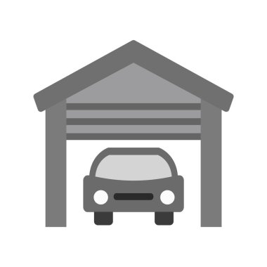 Moda Biçimli Garaj Simgesi İzole Arkaplan