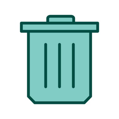 Çöp Simgesi Moda Biçiminde İzole Arkaplan  