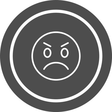 Kızgın Emoji Simgesi Moda Tarzı İzole Arkaplan