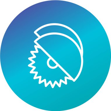 Vektör çizimi, testere bıçağının basit simgesi 