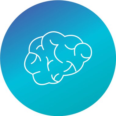 Beyin ikonu. vektör illüstrasyonu