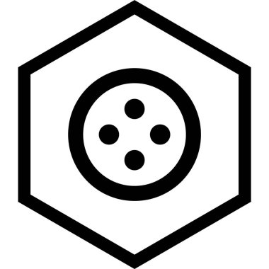 Düğme Simgesi Moda Biçimi İzole Arkaplan