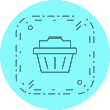 Basket Simgesi Moda Biçiminde İzole Arkaplan