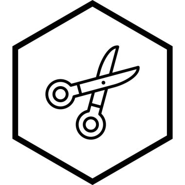 Moda biçimi izole edilmiş arkaplanda makas simgesi