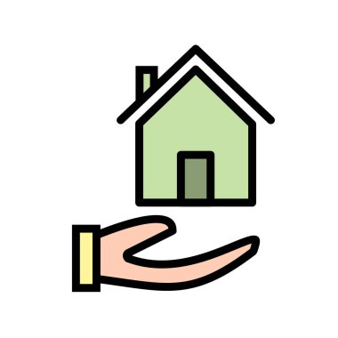 ev işareti simgesi, vektör illüstrasyonu