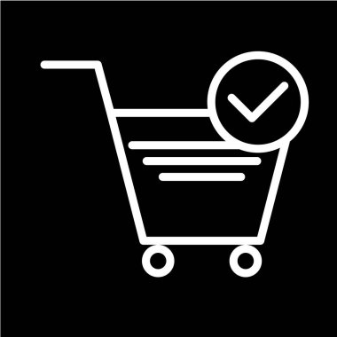 Alışveriş arabası simgesi, vektör illüstrasyonu