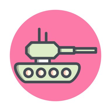 Tank Simgesi Moda Biçiminde İzole Arkaplan