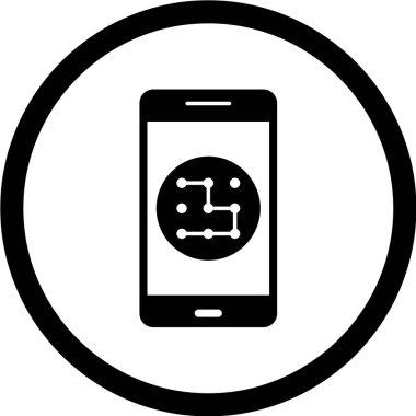 Modern telefon simgesinin vektör illüstrasyonu 