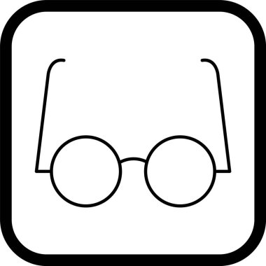Deneysel Gözlük Simgesi Moda Tarzı İzole Arkaplan      