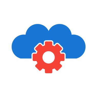 bulut hesaplama simgesi, vektör illüstrasyonu