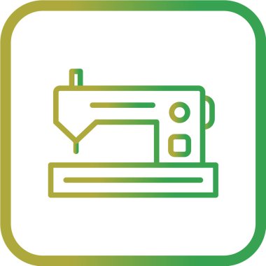 Dikiş makinesi simgesi vektör çizimi 