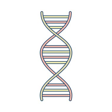 DNA sarmal ikonu vektör illüstrasyonu