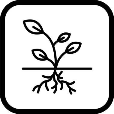 Moda Biçimli Kök Simgesi İzole Arkaplan