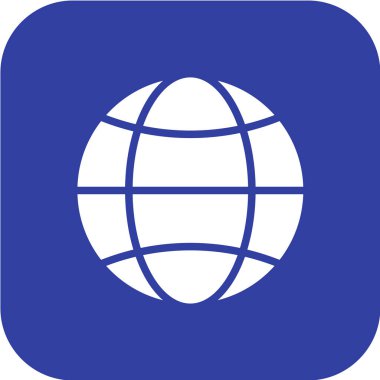 Bir dünya simgesinin vektör illüstrasyonu