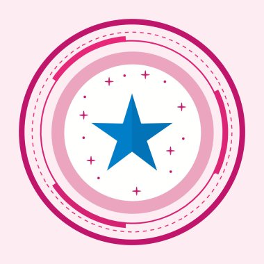 Moda Biçimli Yıldız Simgesi Ayrı Arka Gruplandırılmış