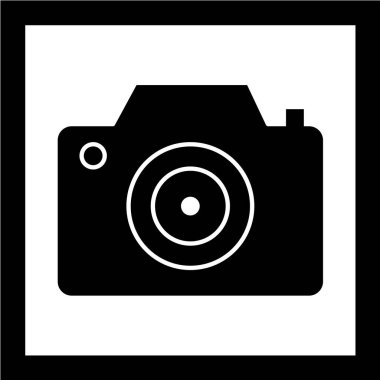 Fotoğraf Kamerası Simgesi. Vektör İllüstrasyonu