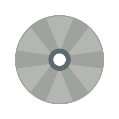 Multimedya düz simgesi beyaz arkaplanda izole edildi