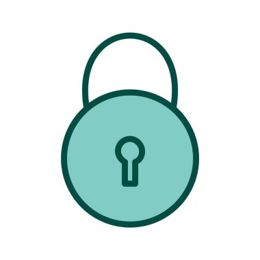 Asma Kilit Simgesi Moda Biçiminde İzole Arkaplan