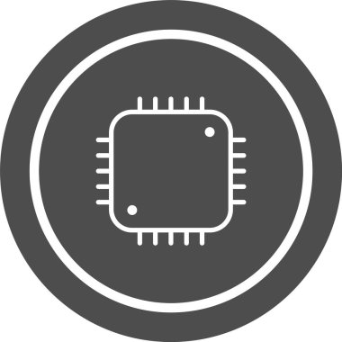 Moda Biçimli İşlemci Simgesi İzole Arkaplan