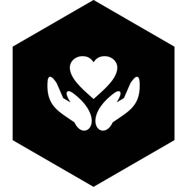 Kalp ikonu vektör illüstrasyonu