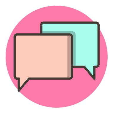 konuşma balonu simgesi, vektör illüstrasyonu